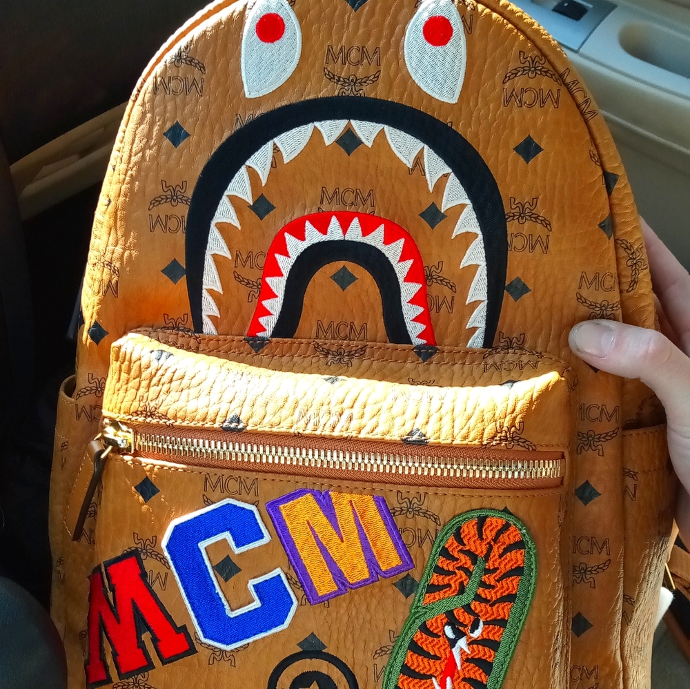MCM/BAPE Shark Stark backpack SUPER RARE